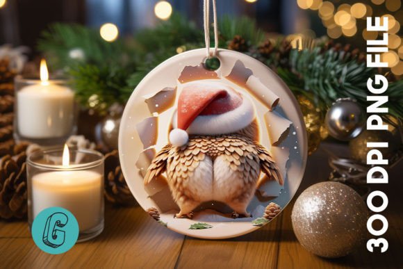 3D Owl Christmas Ornament Back 11: A Creative and Practical Holiday Design