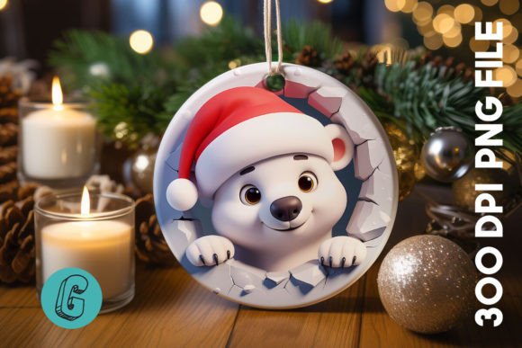 3D Polar Bear Break Through Ornament B2: A Creative Tool for DIY Enthusiasts