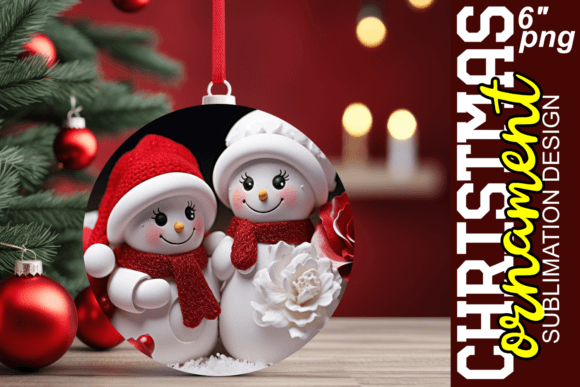 Joyful 3D Snowman Ornaments for Sublimation Projects