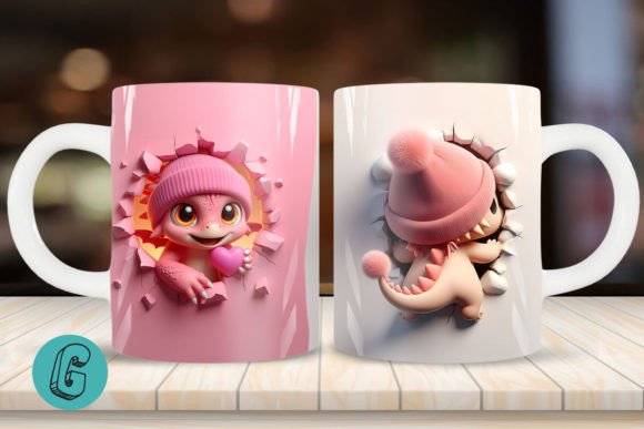 Valentine Dragon 3D Mug Wrap 2 Side 06: A Creative Tool for DIY Enthusiasts
