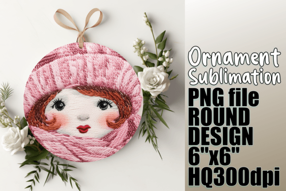 Xmas 3D Embroidery Circles for Sublimation